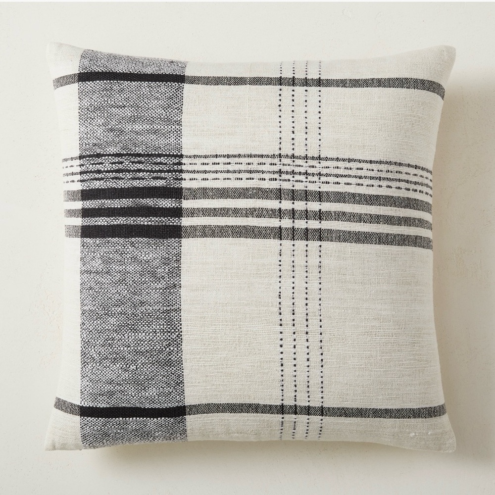 west elm | woven origin plaid pillow cover